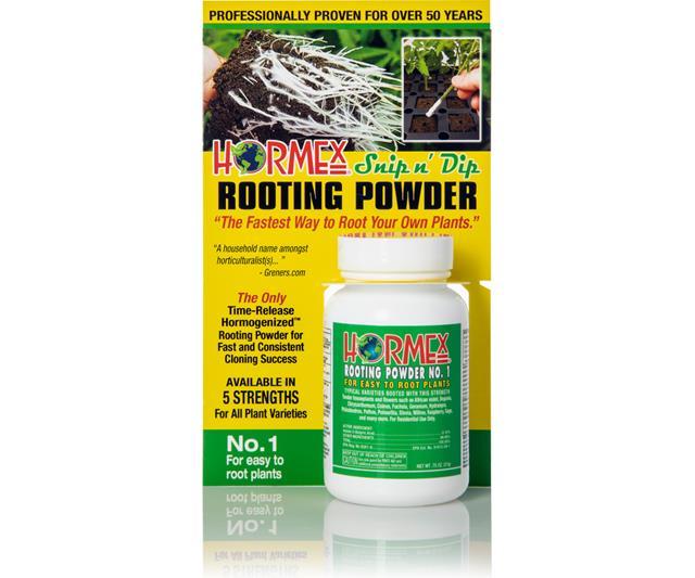 Hormex Snip n' Dip Rooting Powder Carded Bottle Hydroponic Center Hormex No. 1 - 0.75oz 