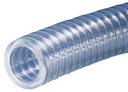 1" ID Heavy Wall Spiral Wire Reinforced Clear PVC Vacuum Hose