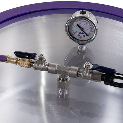 Best Value Vacs 1.5 Gallon Tall Stainless Steel Vacuum Chamber - W/GLASS LID New Products BVV 
