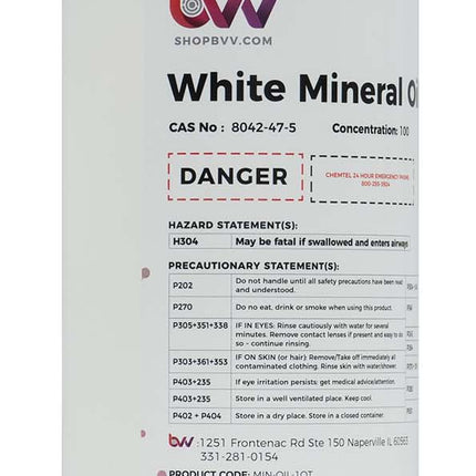 BVV Mineral Oil 7 White NF (USP/NF Food Grade) Shop All Categories BVV 1 Quart 