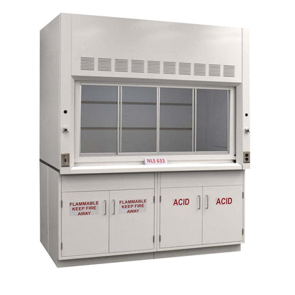 6′ Fisher American Fume Hood Shop All Categories Fisher American White 72"x48" 36" Flammable 36" ACID