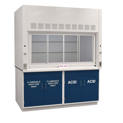 6′ Fisher American Fume Hood Shop All Categories Fisher American Blue 72"x48" 36" Flammable 36" ACID