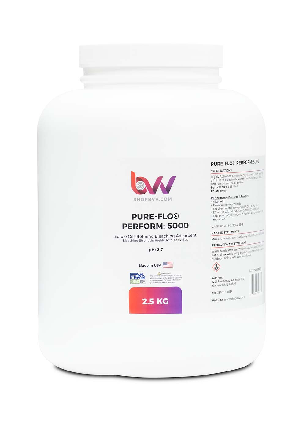 Pure-Flo® Perform 5000 Highly Acid Activated Bleaching & Decolorizing – BVV