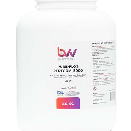Pure-Flo® Perform 5000 Highly Acid Activated Bleaching & Decolorizing Bentonite for Edible Oils *FDA-GRAS Shop All Categories BVV 2.5KG 