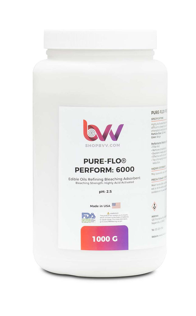 Pure-Flo® Perform 6000 Highly Activated Bleaching & Decolorizing Bentonite for Edible Oils *FDA-GRAS New Products BVV 1000G 