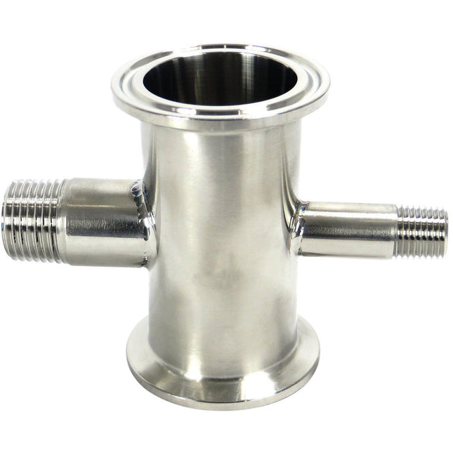 1.5" Tri-clamp Spool x 3" Length x 1/2" Male NPT x 1/4" Male NPT