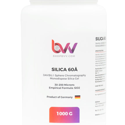 BVV™ Chromatography Silica Gel 60A 30-200μm (Made in Germany) New Products BVV 1000 Grams 