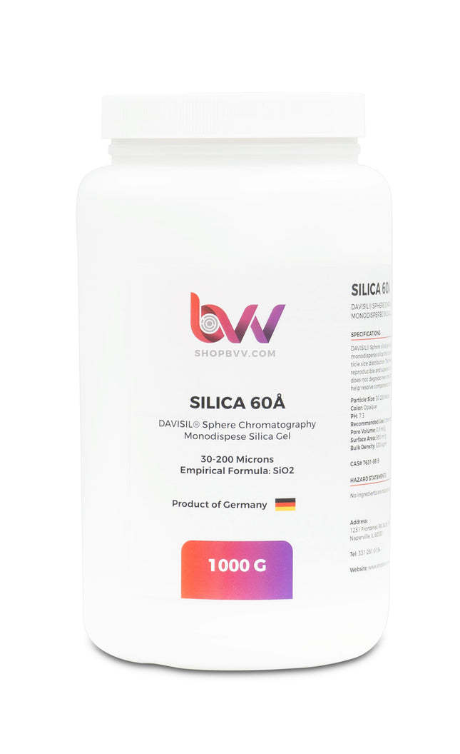 BVV™ Chromatography Silica Gel 60A 30-200μm (Made in Germany) New Products BVV 1000 Grams 