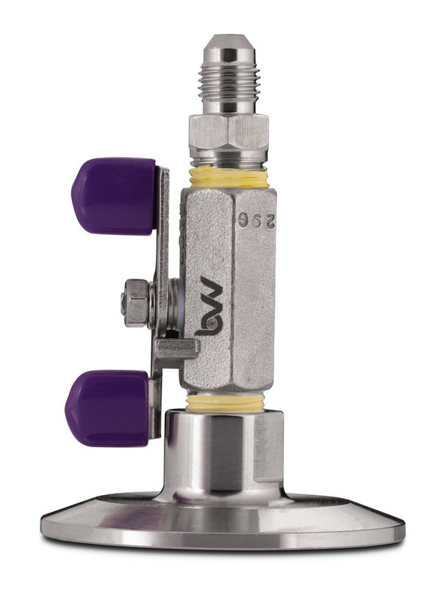 Tri-Clamp Topcap with Valve and 1/4" 37 Degree JIC Flare -40 to 230C