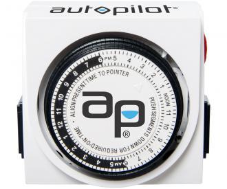 Autopilot - Dual-Outlet Analog Grounded Timer, 1725W, 15A, 15-Minute On/Off, 24 Hour