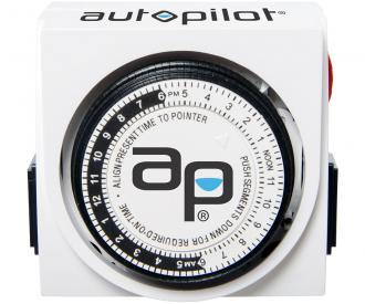 Autopilot Dual-Outlet Analog Grounded Timer, 1725W, 15A, 15-Minute On/Off, 24 Hour Hydroponic Center Autopilot 