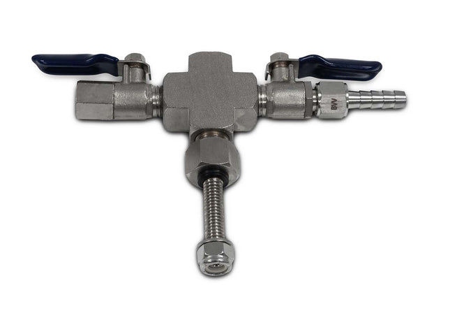 Valve Manifold - Cross with Hose Barb