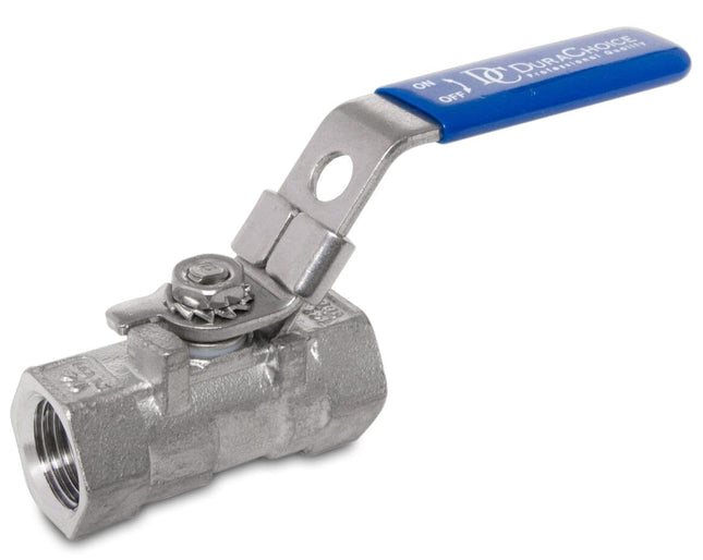 Stainless Steel (316) Ball Valve - 1 Piece Standard Port, 1,000 PSI (WOG)