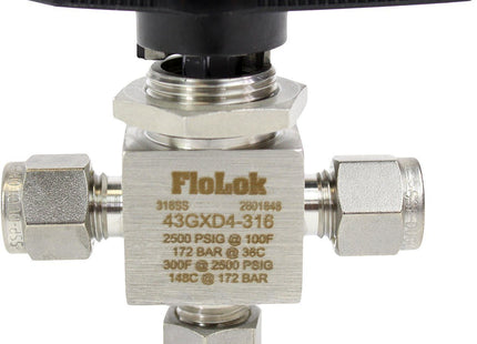 3 Way Ball Valve - Fractional Tube Fitting