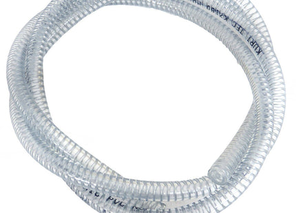 1/4" ID Heavy Wall Spiral Wire Reinforced Clear PVC Vacuum Hose