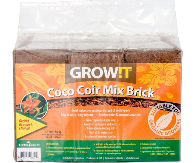 GROW!T Coco Coir Mix Brick, pack of 3 GROW!T 