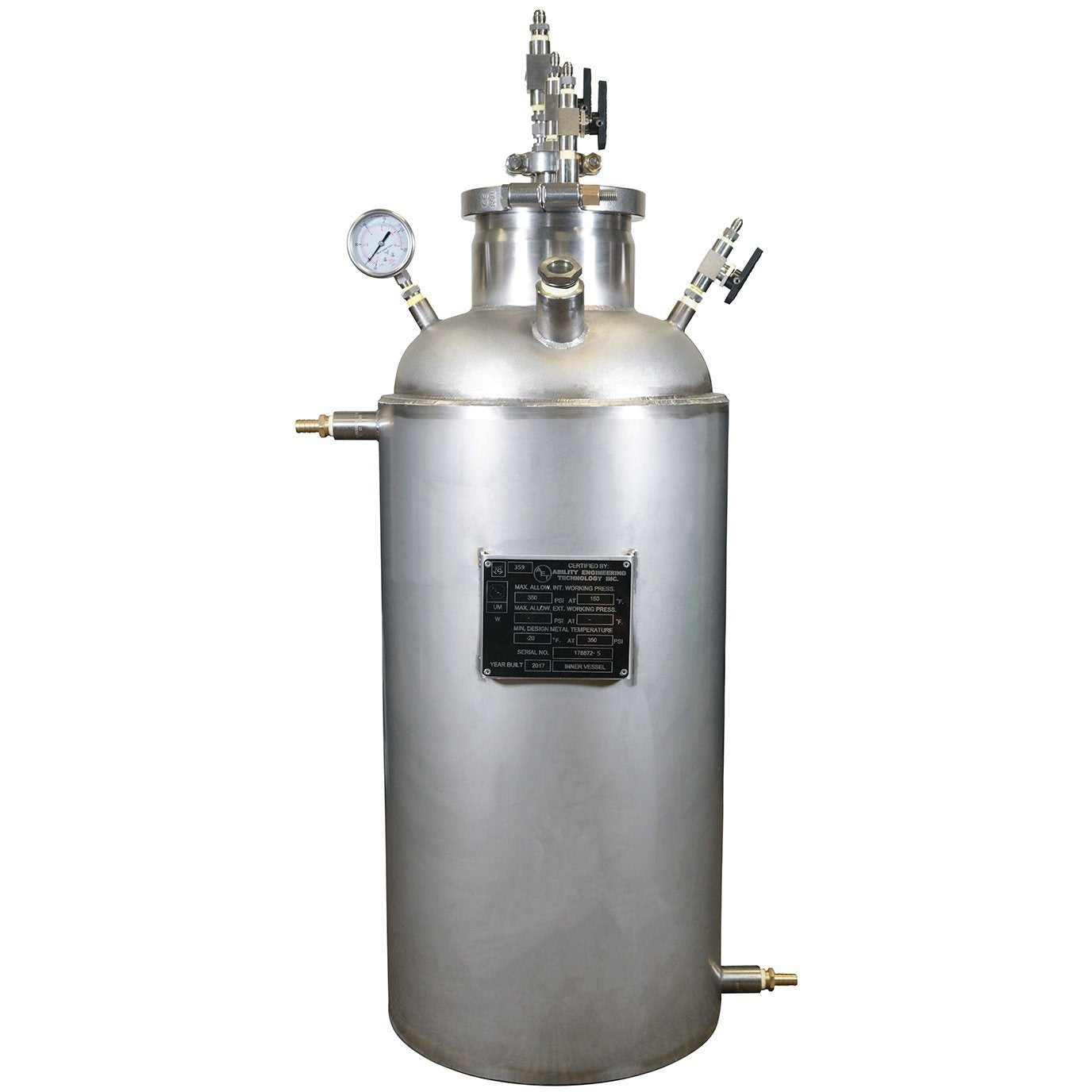 ASME Certified 10LB Jacketed Collection Base 304L with Diptube Shop All Categories BVV Default Title 