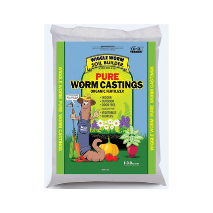 Wiggle Worm Pure Worm Castings, 15 lbs Wiggle Worm Soil Builder 