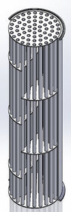 Baffled Condenser - 6" x 36" with 1.5" Tri-Clamp Side Ports